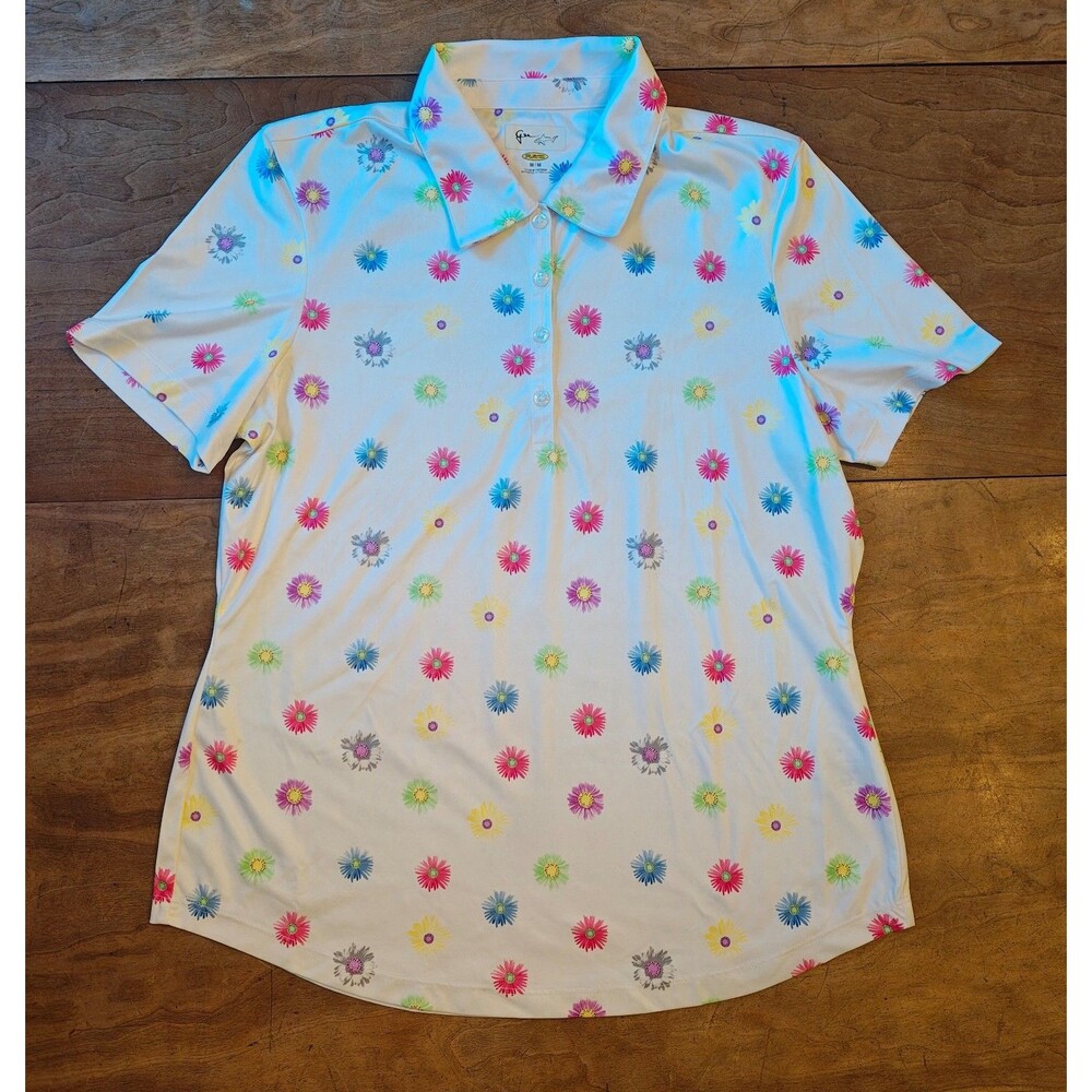 Greg Norman PLAY DRY Floral Polo – Men’s M